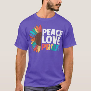 Rainbow Gay Flag Pride Lgbtq Sonnenblume Premium  T-Shirt