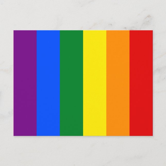 Rainbow Gay Lesbian Trans Quee LGBTQ-Feldebene Postkarte (Vorderseite)