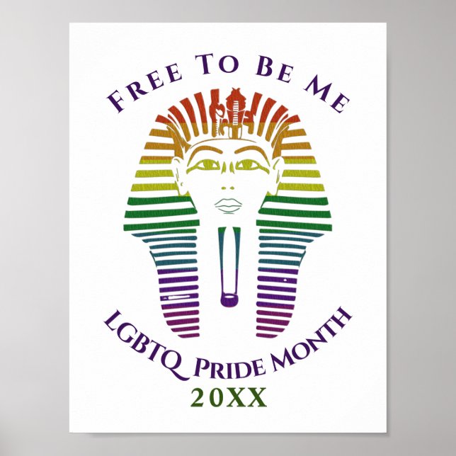 Rainbow Gay LGBTQ Monat frei zu sein Poster (Vorne)