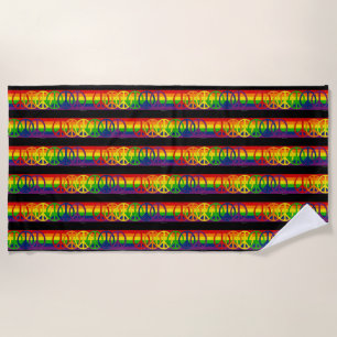 Rainbow Gay Peace Beach Handtuch