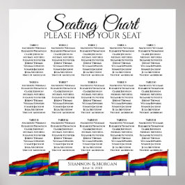 Rainbow Gay Pride 15 Tabelle Hochzeitstabelle Poster