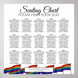 Rainbow Gay Pride 15 Tabelle Hochzeitstabelle Poster