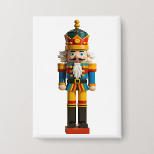 Rainbow Gay Pride Christmas Nutcracker Toy Button