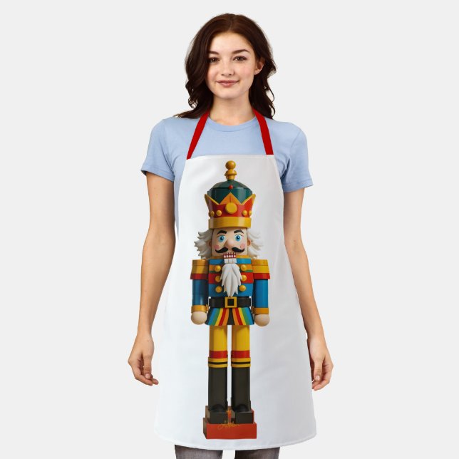 Rainbow Gay Pride Christmas Nutcracker Toy Schürze (Getragen)