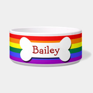 Rainbow Gay Pride Dog Bone Napf