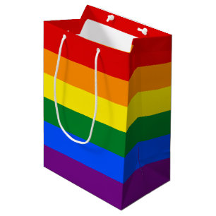 RAINBOW GAY PRIDE FLAG GIFT BAG MITTLERE GESCHENKTÜTE