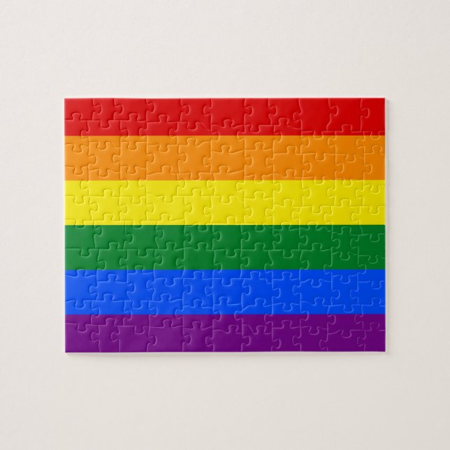 Rainbow-Gay Pride-Flag Puzzle (Horizontal)