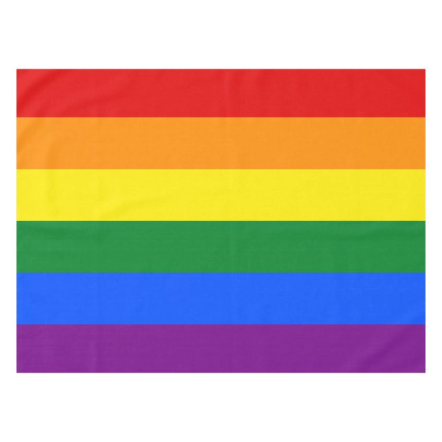 Rainbow-Gay Pride-Flag Tischdecke (Vorderseite (Horizontal))