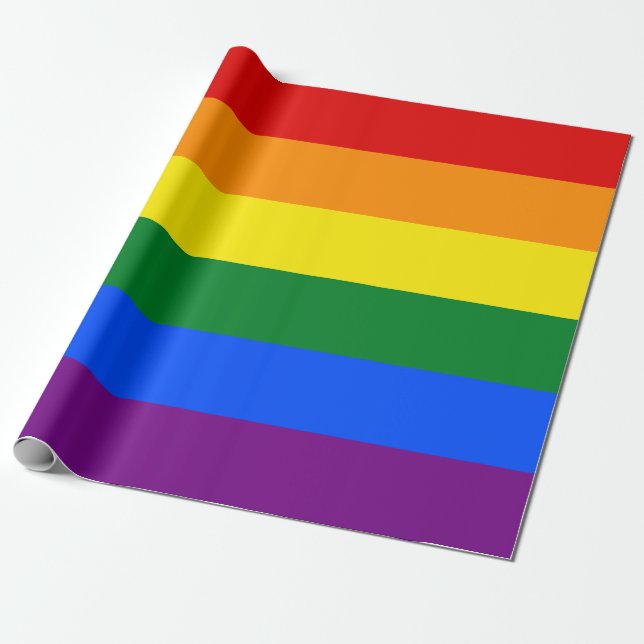 RAINBOW GAY PRIDE FLAG | WRAPPING PAPIER GESCHENKPAPIER (Ungerollt)