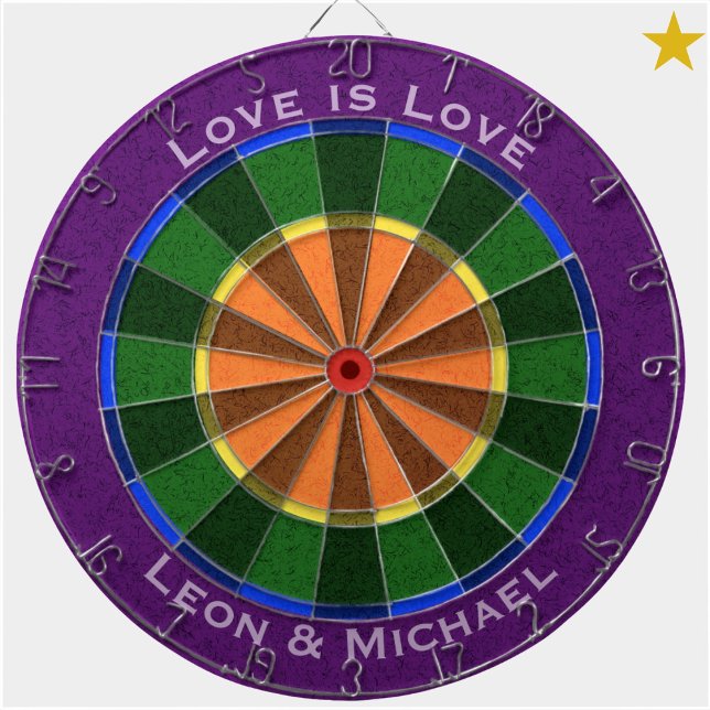 Rainbow Gay Pride Individuelle Name Phrase Dartscheibe (Von Creator hochgeladen)