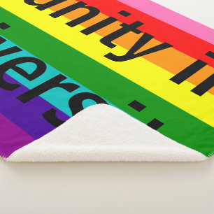 Rainbow Gay Pride LGBT Original 8 Streifen farbig Sherpadecke