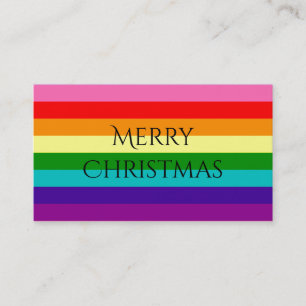 Rainbow Gay Pride LGBT Original 8 Streifen Flag Visitenkarte