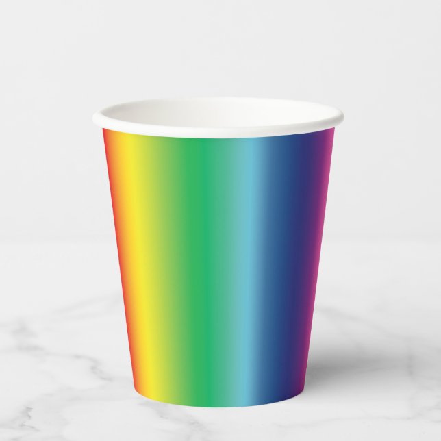 Rainbow Gay Pride Lgbtq Pappbecher (Vorderseite)