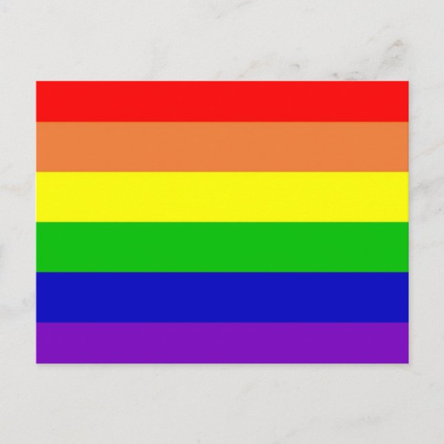 Rainbow Gay Rights Flag Postkarte (Vorderseite)