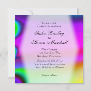 Rainbow Gay Wedding Invitation Einladung