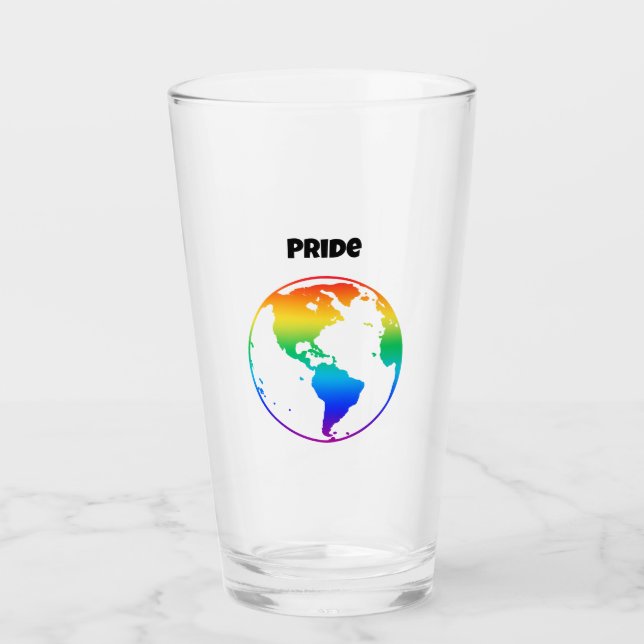 Rainbow-gefärbte Erde Glas (Vorderseite)