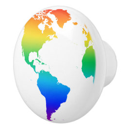 Rainbow-gefärbte Erde Keramikknauf