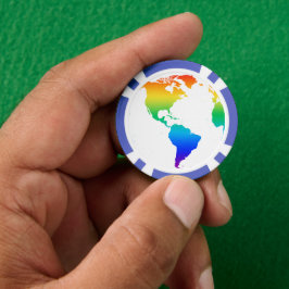 Rainbow-gefärbte Erde Pokerchips