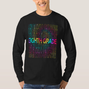 Rainbow Gefärbte Krawatte Achte Klasse Team zurück T-Shirt
