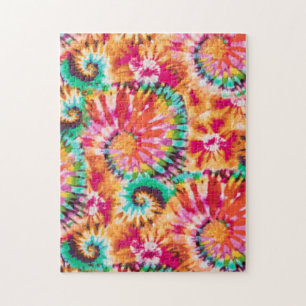 Rainbow Gefärbte Krawatte Circular Spirale Colorf Puzzle