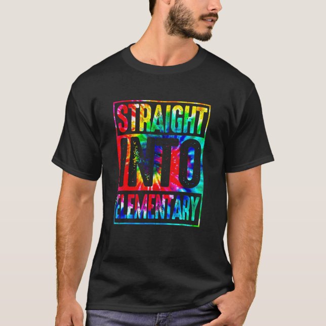 Rainbow-Gefärbte Krawatte direkt in den Elementarb T-Shirt (Vorderseite)
