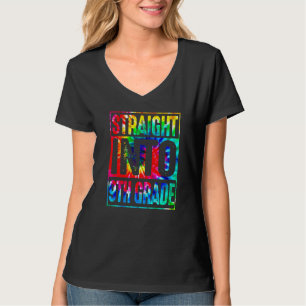 Rainbow-Gefärbte Krawatte direkt in die 9. Klasse T-Shirt