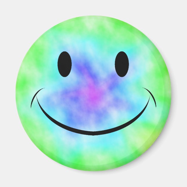 Rainbow Gefärbte Krawatte Face Magnet (Vorne)