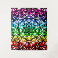 Rainbow Gefärbte Krawatte Mandala Star Retro
