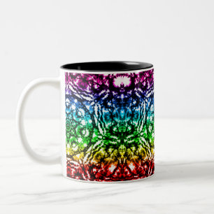 Rainbow Gefärbte Krawatte Mandala Star Zweifarbige Tasse