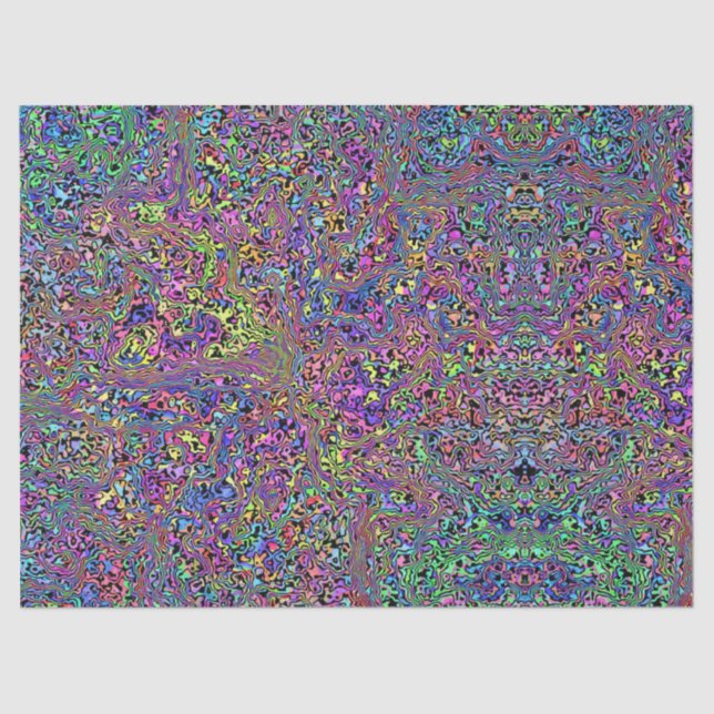 Rainbow Gefärbte Krawatte Marmor Hippie Look Seidenpapier (Vorderseite)