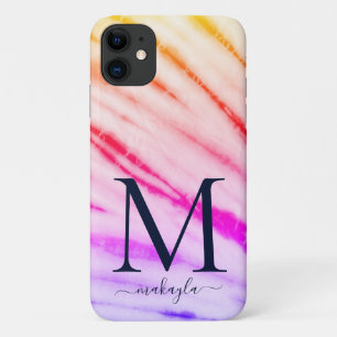 Rainbow-Gefärbte Krawatte Monogramm Case-Mate iPhone Hülle