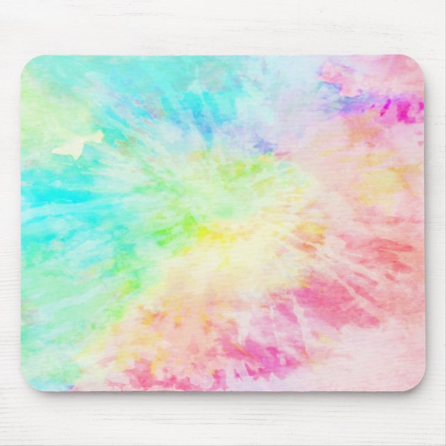 Rainbow-Gefärbte Krawatte Mousepad (Vorne)