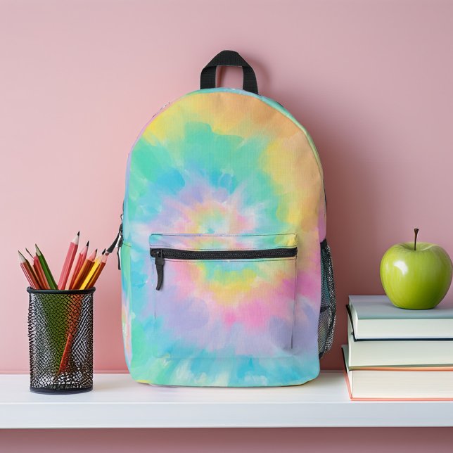 Rainbow Gefärbte Krawatte Muster Personalisiert Bedruckter Rucksack (Von Creator hochgeladen)