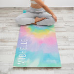 Rainbow Gefärbte Krawatte Muster Personalisiert Yogamatte<br><div class="desc">Rainbow Gefärbte Krawatte Muster Personalisiertes Design.</div>