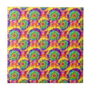 Rainbow Gefärbte Krawatte Retro Art Künstler Fliese