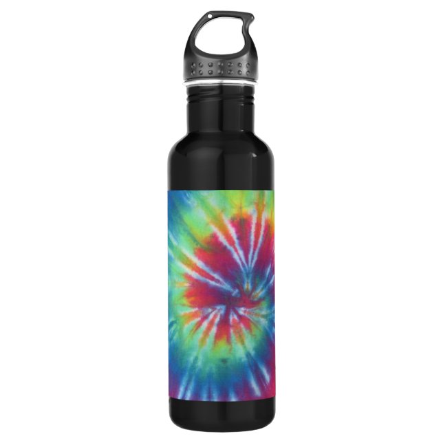 Rainbow Gefärbte Krawatte Swirl Trinkflasche (Vorderseite)