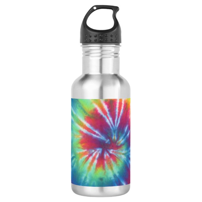 Rainbow Gefärbte Krawatte Swirl Trinkflasche (Vorderseite)