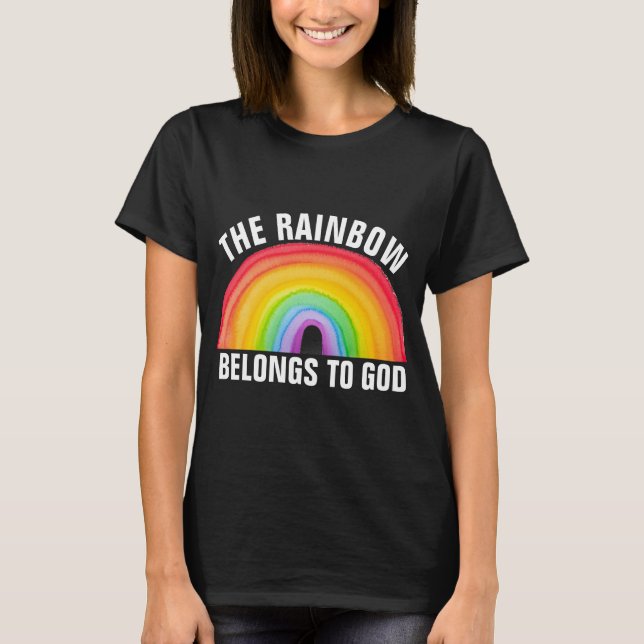 RAINBOW GEHÖRT GOTT, CHRISTLICHEN T - Shirt (Vorderseite)