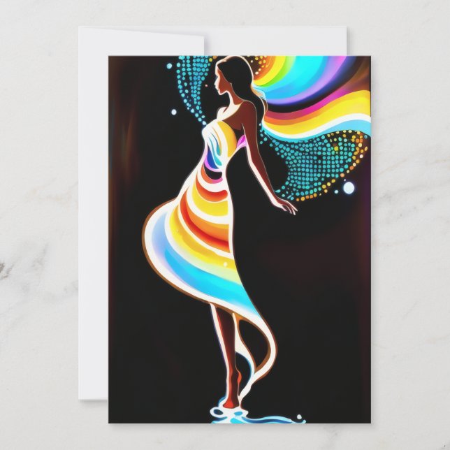 Rainbow-Gelassenheit Einladung (Vorderseite)