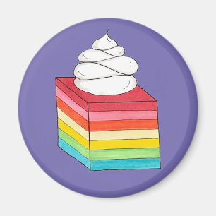 Rainbow Gelatine Salad Dessert Magnet