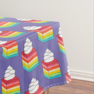 Rainbow Gelatine Salad Dessert Tischdecke