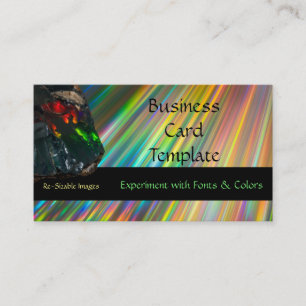 Rainbow Gem Crystal Raw Opal Business Card Visitenkarte