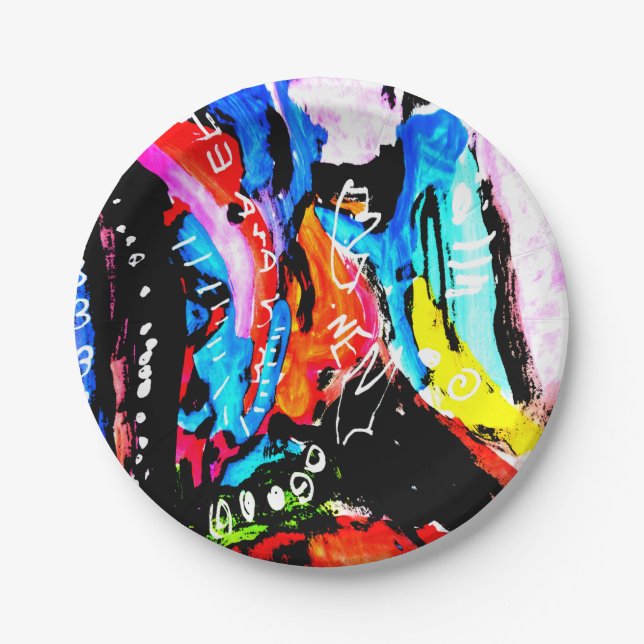 Rainbow gemischt pappteller (Vorderseite)