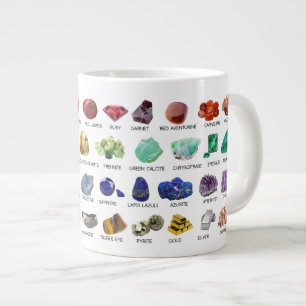 Rainbow Gems Crystal Collection Chart Guide 20oz Jumbo-Tasse