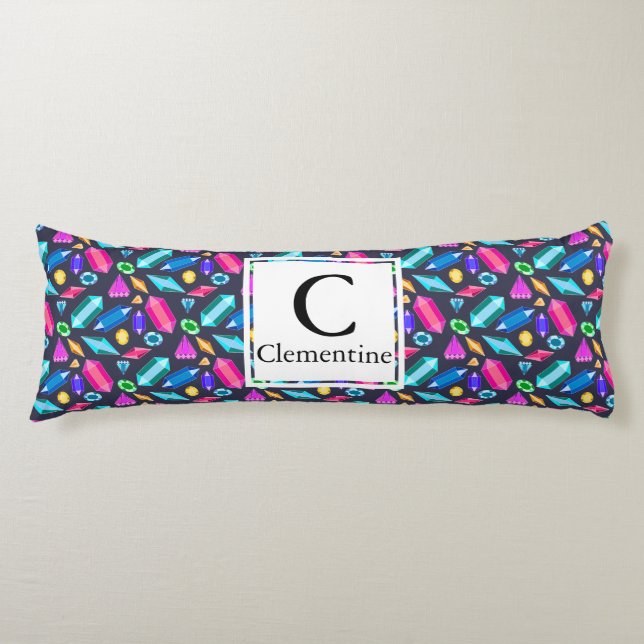 Rainbow Gems Jewels Personalisiert Seitenschläferkissen (Vorderseite)