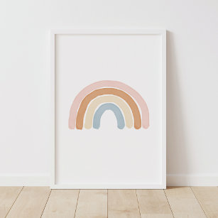 Rainbow Gender Neutral Baby Kinderzimmer Decor Poster