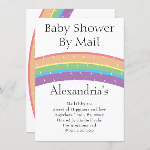 Rainbow Gender Neutral Baby Shooter by Mail Einladung