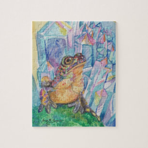Rainbow Geode Toad Aquarellkunst Puzzle