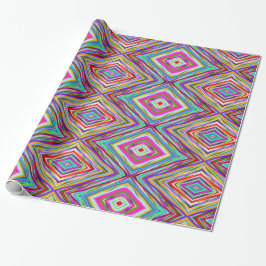 Rainbow Geometric Tribal Design Wrapping Paper Geschenkpapier