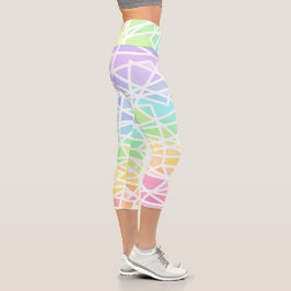 Rainbow Geometrics Capri Leggings